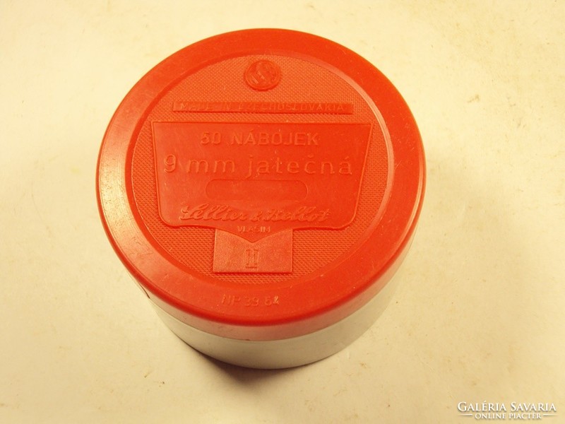 Retro Czechoslovak projectile cartridge plastic box 9 mm - from the 1980s