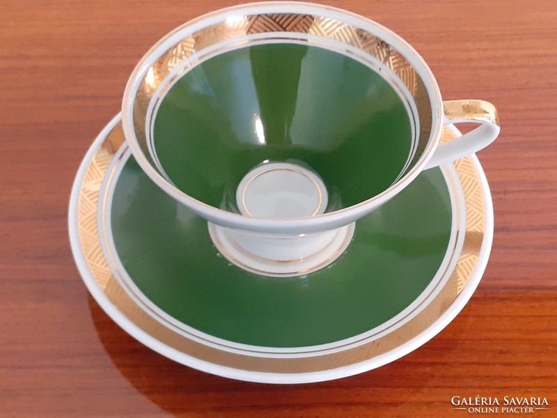 Retro old porcelain green cup