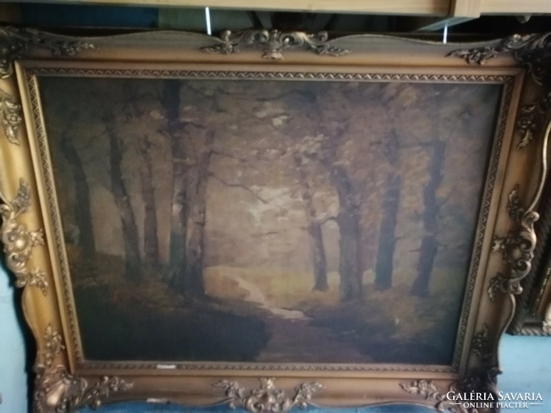 Large antique landscape oil painting for sale