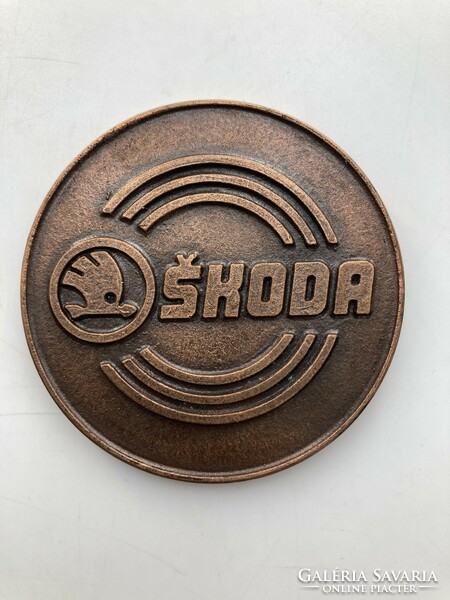 Skoda, bronze plaque from 1982