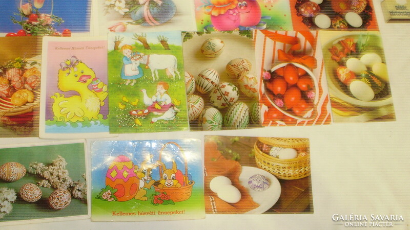 Harminc darab retro húsvéti képeslap - együtt - kreatív újrahasznosításra - írottak