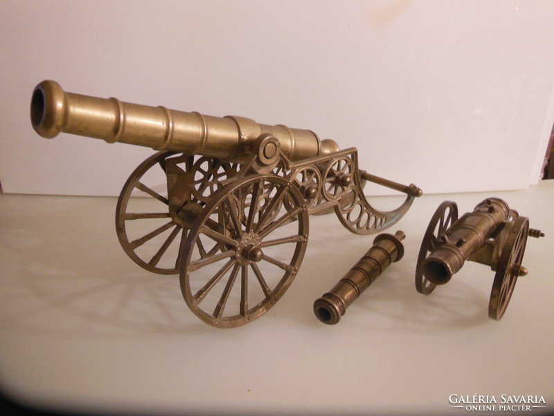 Cannon - 3 pieces !!! - Copper - 42 cm - 24 cm - 16 cm - solid - antique - not alloy, copper!! - Flawless