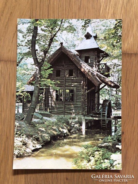 Vácrátót - botanical garden, water mill postcard - postage stamp