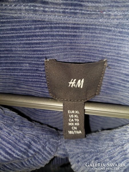 H&M  bársony férfi kabát/ing XL-es