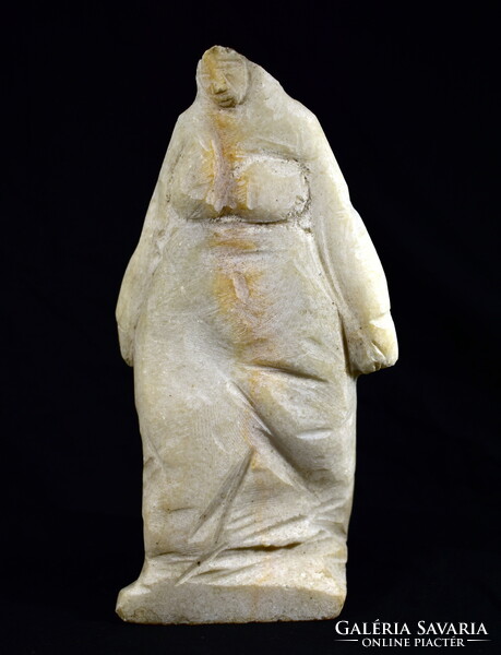 Sándor Nagy (1923 – 2017): walking figure - carved marble idol