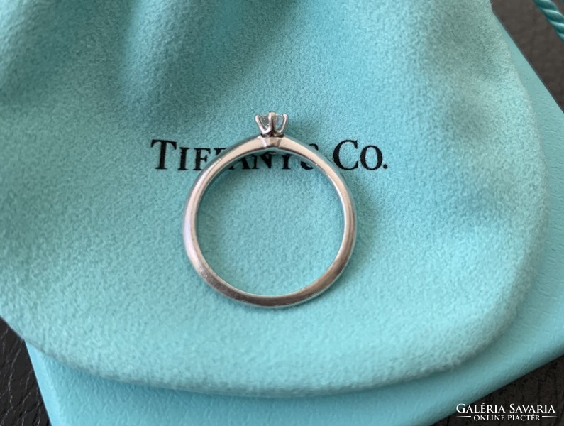 Tiffany & Co. eredeti platina gyémánt Gyűrű - 0.19ct
