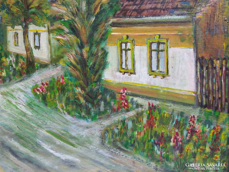 My little village, oil painting