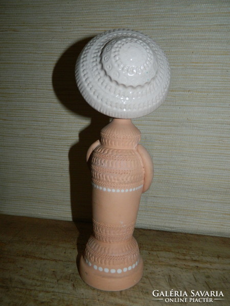 Girl in ceramic hat