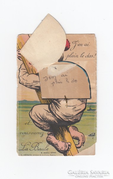 Üdvözlő képeslap humoros 1924 H:07 "Matróz felhajtható gallérral"