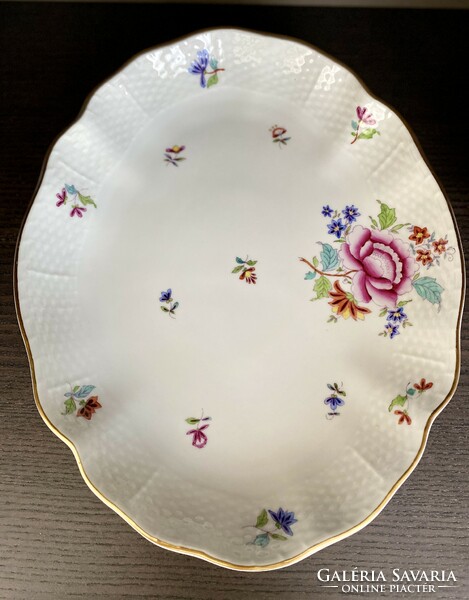 Herend-nanking bouqet (multicolor) with gravy (saucy) bowl bottom