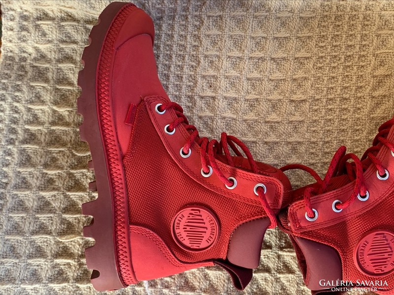 Palladium red leather boots, size 36, like new