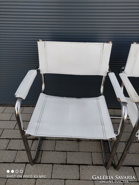 Sorszámmal jelzett!  Bauhaus Marcel Breuer MG5 style krómozott csővázas szék az ár darabár!