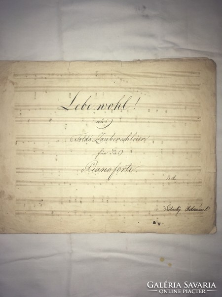/1800- as évek!/ Lebervohl! und  Wolds Zauberschleier für u Piano forte Szeleczky Idának.