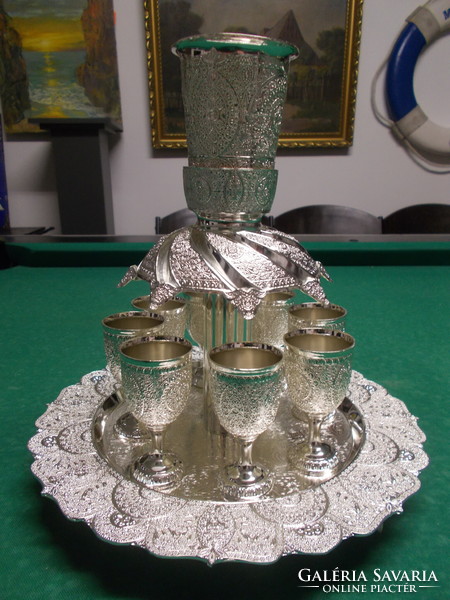 Judaica, silver-plated kiddush fountain, kiddush wine fountain