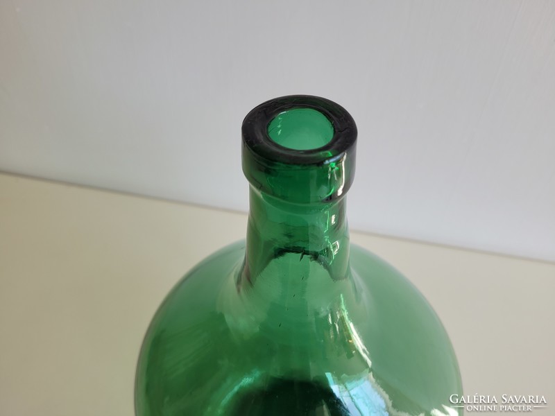 Old large size 5 liter green wine bottle glass glass bottle balloon bottle