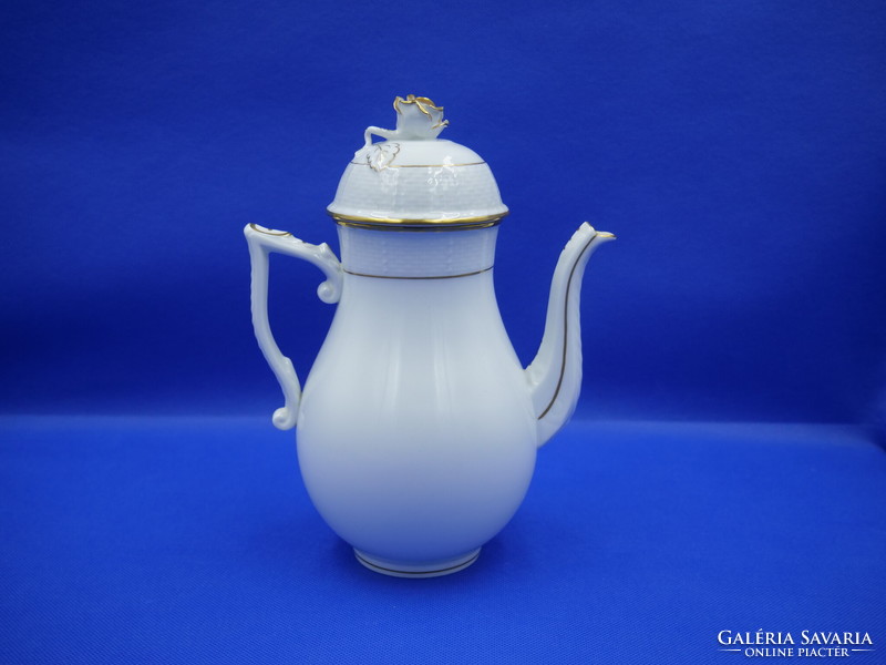 Herend white jug with gilded decoration