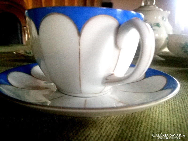 Antique Thun porcelain tea cup and  saucer