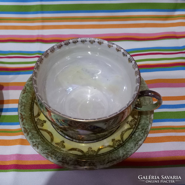 Porcelán Antik Lüszter Csészék Alátéttel