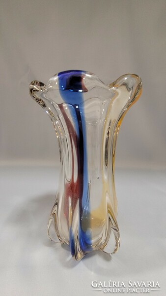 Czech glass vase designed by Frantisek Zemek