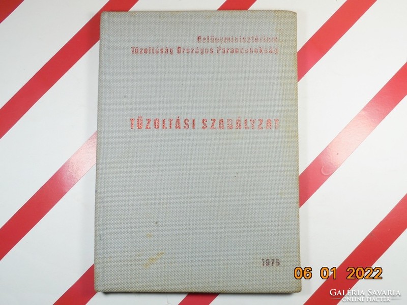 Ministry of the Interior fire department national command fire regulations 1975