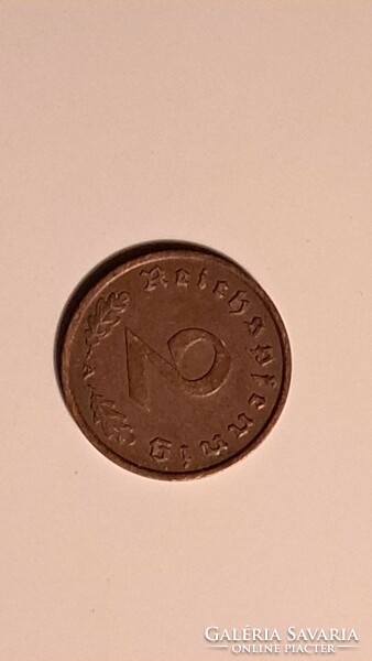 Germany swastika 2 imperial pfennig 1940