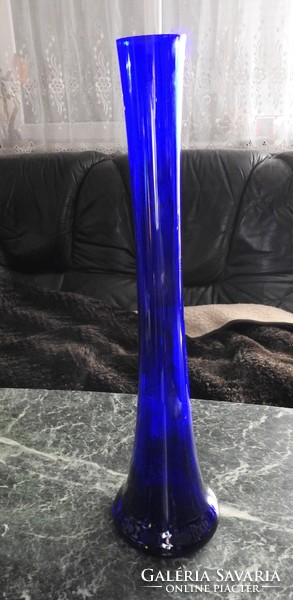 Hatalmas mélykék padlóváza - üveg váza