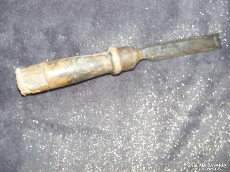 Antik kézzel készített eszköz, szerszám, fém-fa