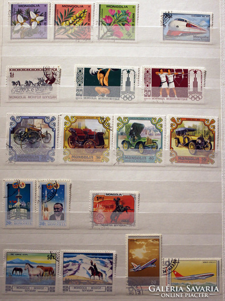 Mongolian stamps 1963-1996 used stamp collection ~35 ft/piece