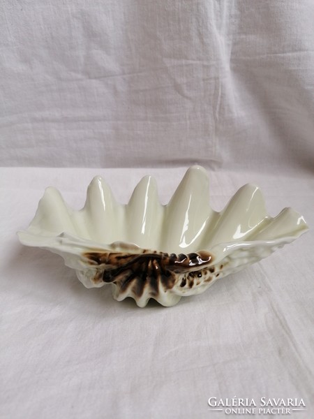 Hollóházi kagyló formájú porcelán