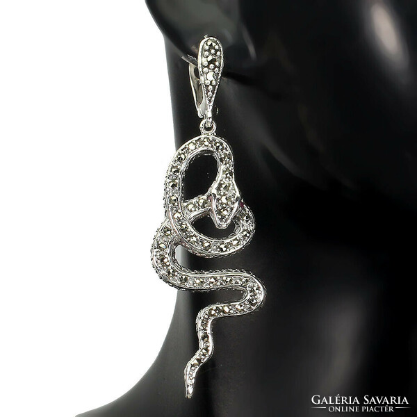 Ruby marcasite with 925 silver cobra fulbevalo