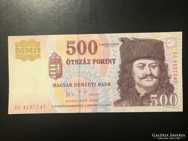 500 forint 2005. "EC"!!  UNC!!  RITKA!!
