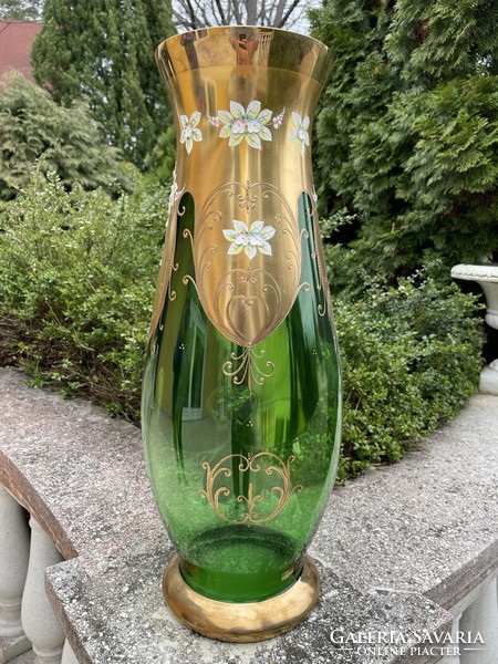 Huge gilded glass vase, 60cm !!!