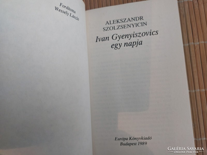 Aleksandr Solzhenitsyn: a day of Lenin in Zurich and Ivan Geyenisovich. HUF 5,500.
