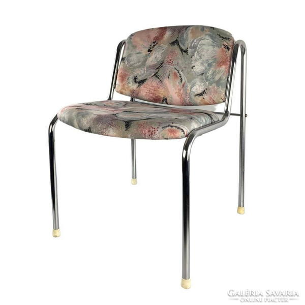 Déva-Dodo krómozott szék felújítva retro pasztell bársony szövettel