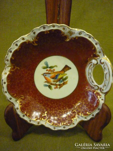 Oscar Schlegelmilch madárkás, porcelán kínáló tányér.