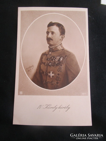 1917 UTOLSÓ MAGYAR KIRÁLY IV. KÁROLY KORABELI FOTO FOTÓLAP DISZ EGYENRUHA + KITÜNTETÉS -EK