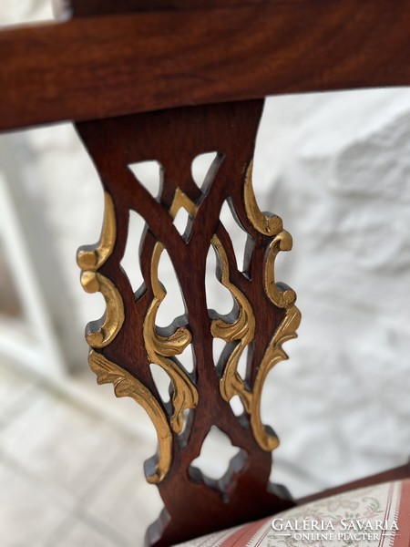 CORNER chippendale stílusú sarokszékek párban - stíl karosszékek mahagóni fából