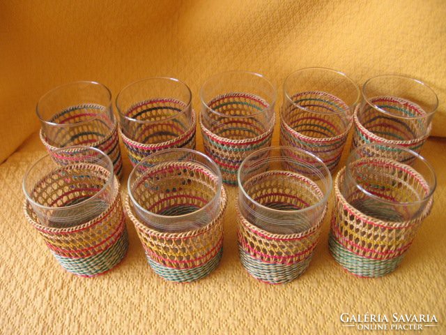 Duralex and Jena glasses in a wicker holder