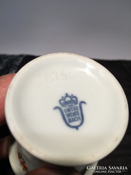 Unterweissbach német Mini porcelán váza