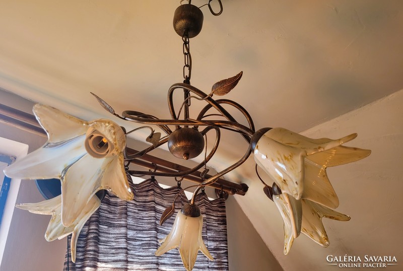 5-branch copper chandelier