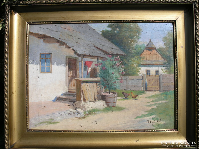 Signed oil on canvas painting (Gáspárdy a.) - 