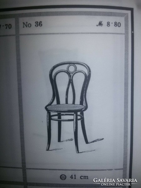 MUZEÁLIS - Thonet Nr.3 asztal és 4 db J&J Kohn szék gyönyörű szettje