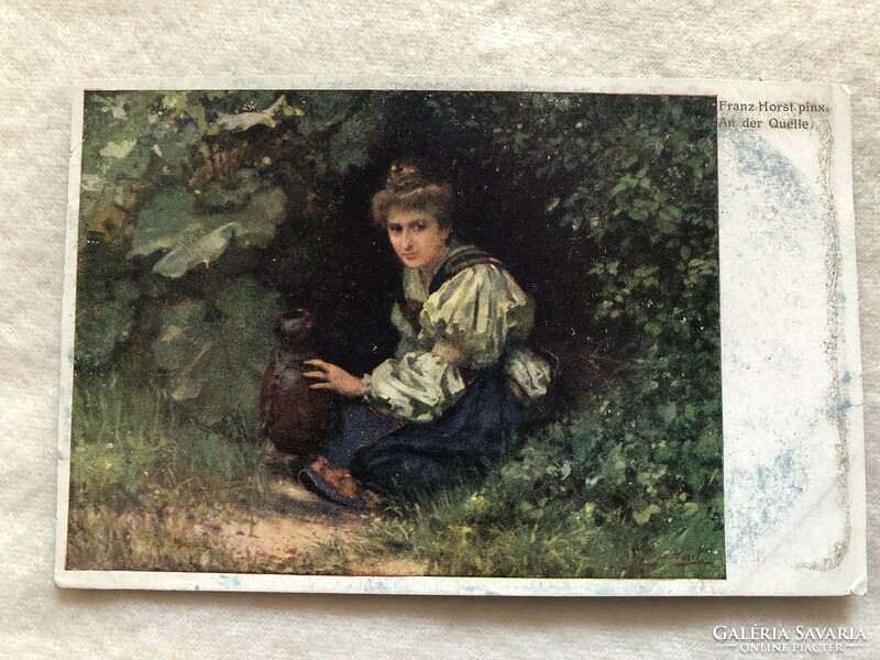 Antik, régi képeslap  - Postatiszta                                        -5.