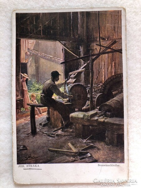 Antique, old josef straka postcard - 1916 -5.