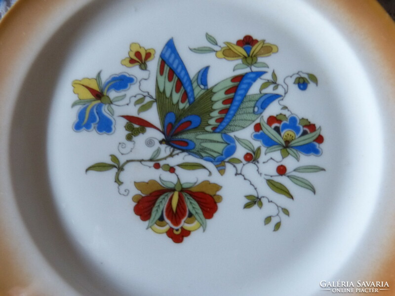 6 Pcs. Zsolnay plate / butterfly.