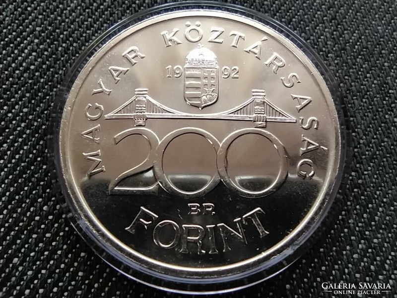 Harmadik Magyar Köztársaság (1989-napjainkig) ezüst 200 Forint 1992 BP UNC KAPSZUL (id34785)