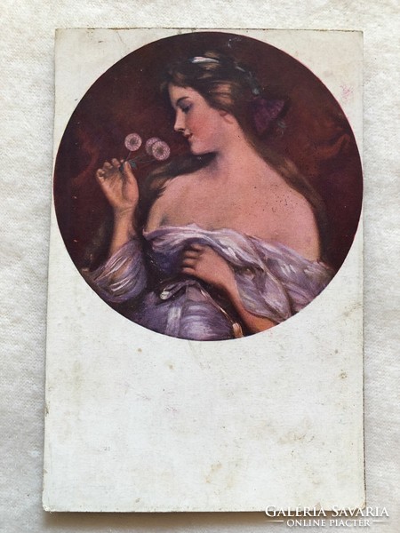 Antique, old postcard, sheet - post clean -5.