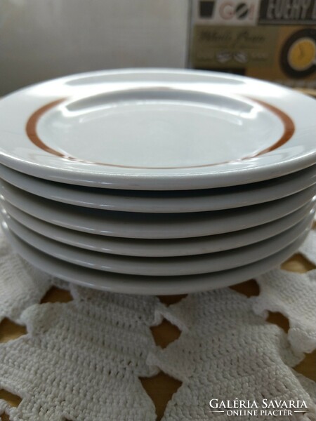 Alföldi brown striped cookie plates 6 pcs