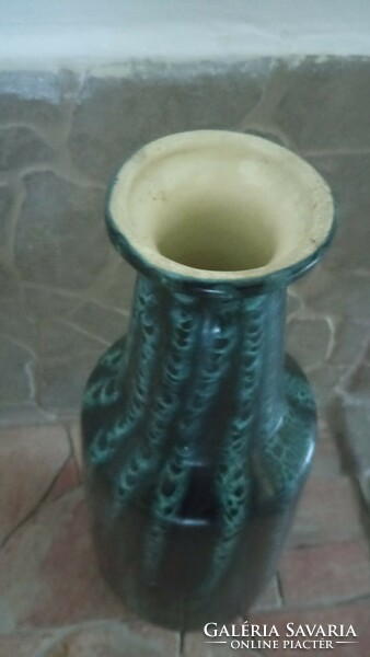 Kék retró mázas kerámia váza eladó