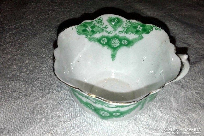 ANGOL REGGELIZŐ TRIO - csésze csészealj süteményes - tojáshéj porcelán - Art&Decoration